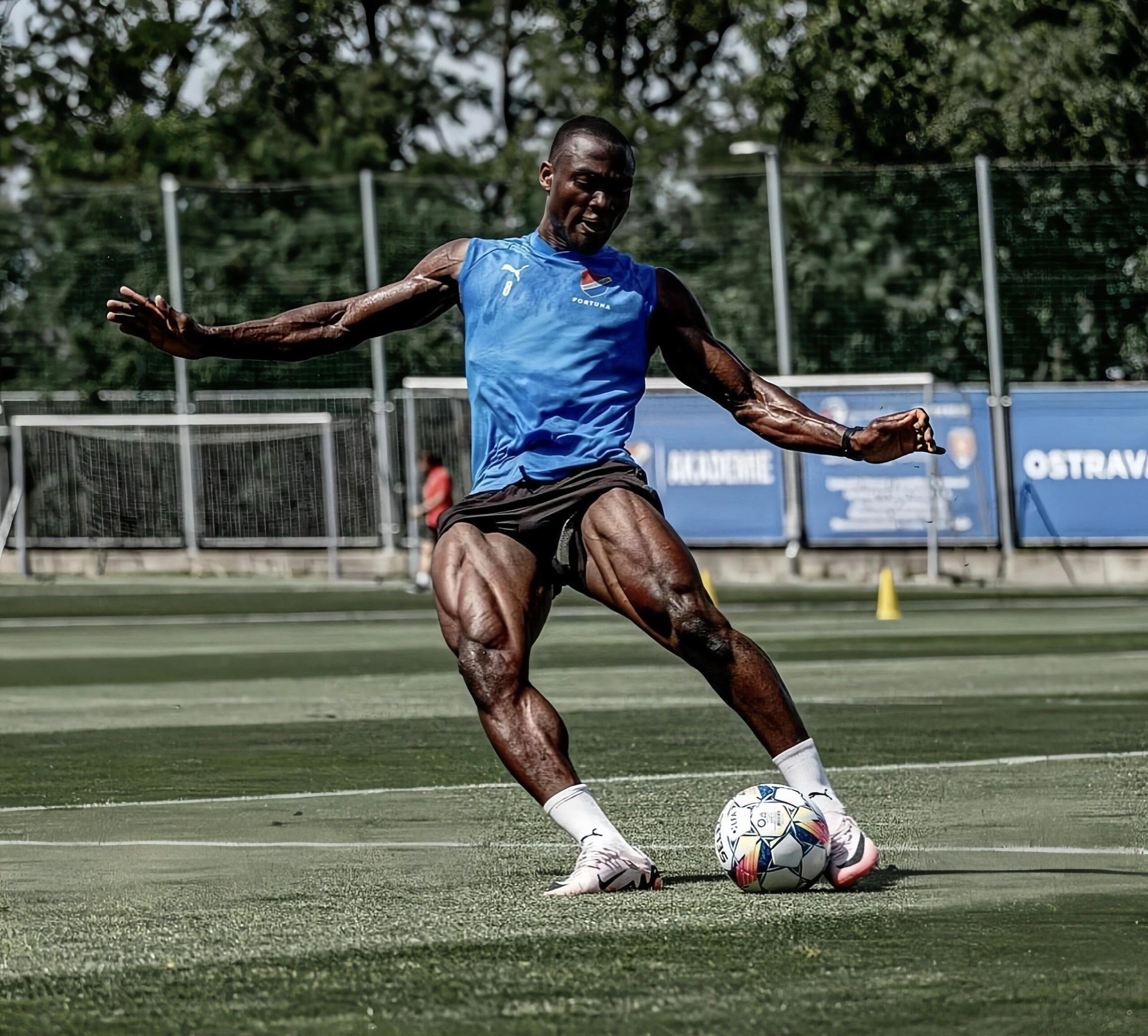 国际足球赛场上球员展现顶尖水准