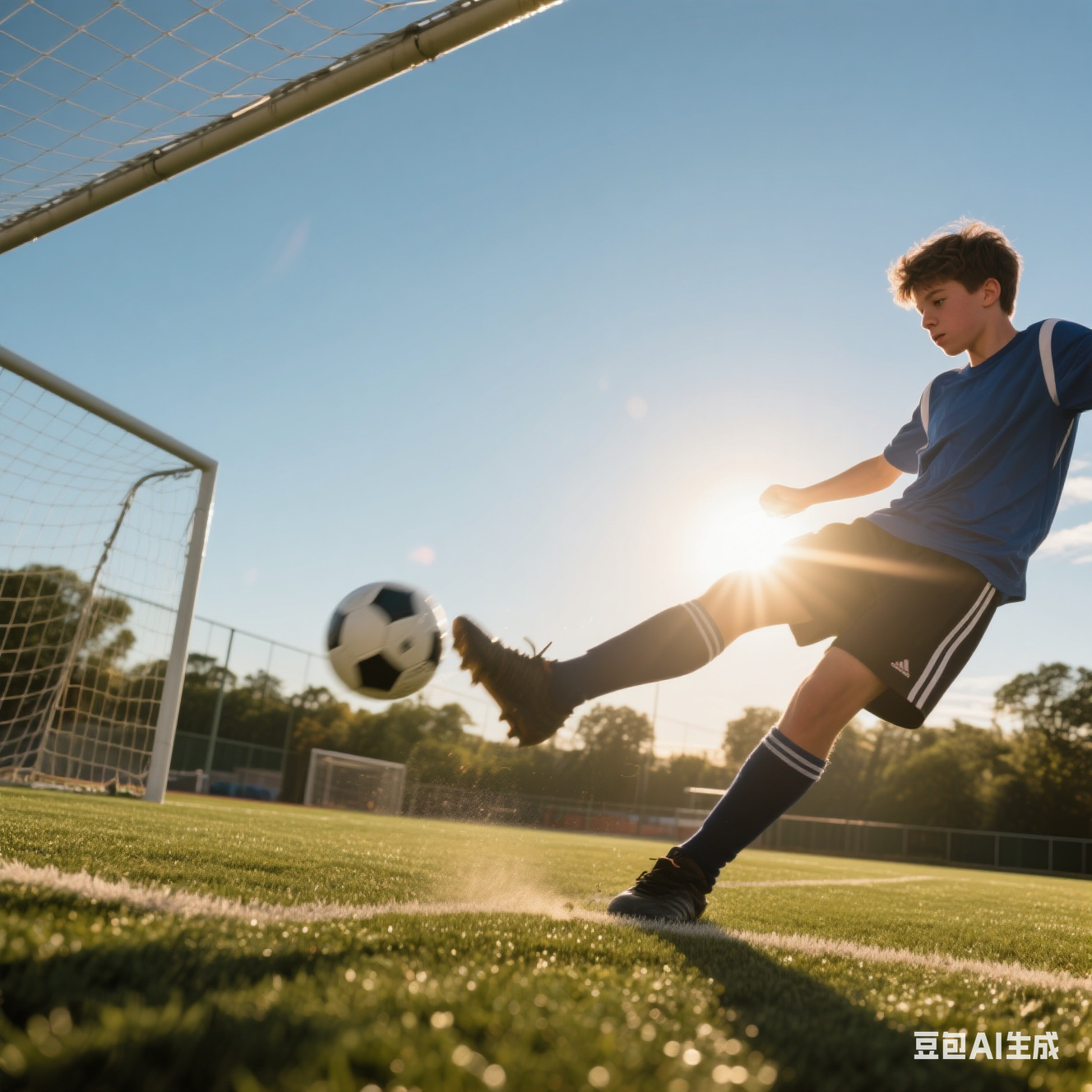 足球队伍间的激烈较量，胜负悬疑令人期待
